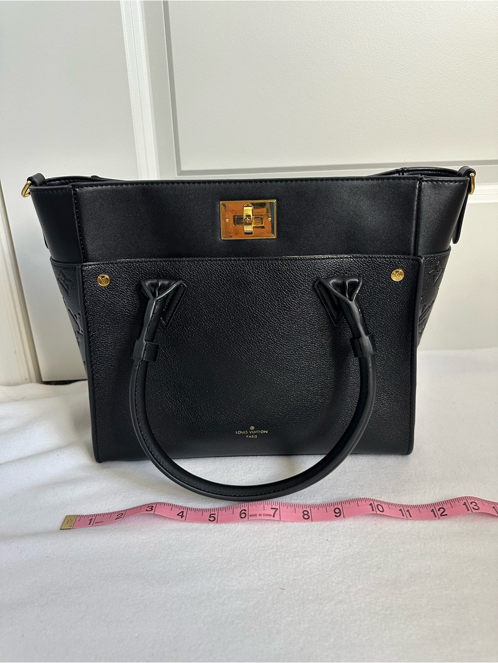 INSPIRED Shoulder Satchel with Gold Turn-Lock